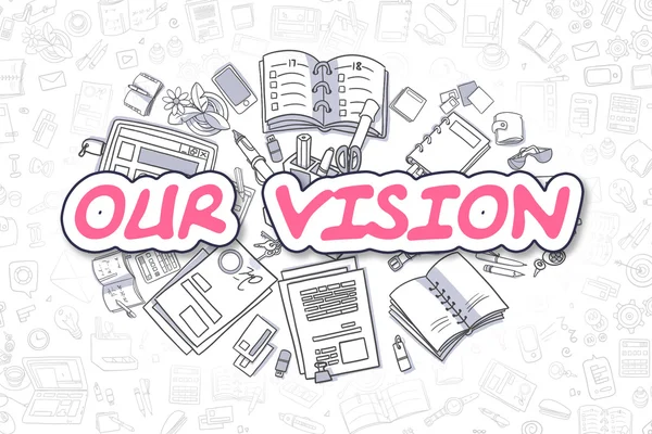 depositphotos 126863366 stock photo our vision cartoon magenta word